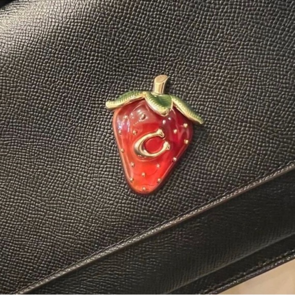 🌸NEW 🍓 COACH KLARE CROSSBODY WITH STRAWBERRY 🍓 WITH TAGS. - Picture 5 of 15